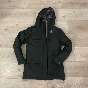 K-Way Black Hooded Jacket